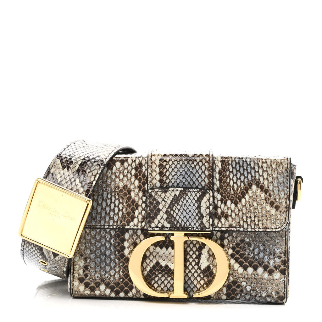 Snakeskin 30 Montaigne Box Bag Beige Multicolor wholesalehk.shop