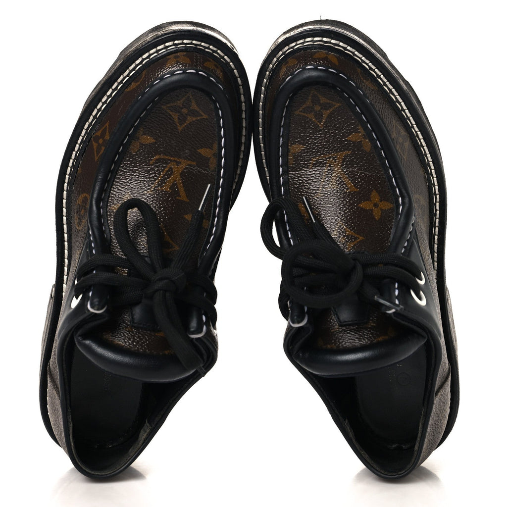 Monogram Calfskin Beaubourg Platform Derby Shoes 36 Brown £¨ Direct shipment via from wholesalehk.shop