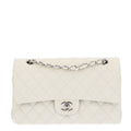 Caviar Quilted Medium Double Flap Light Green wholesalehk.shop