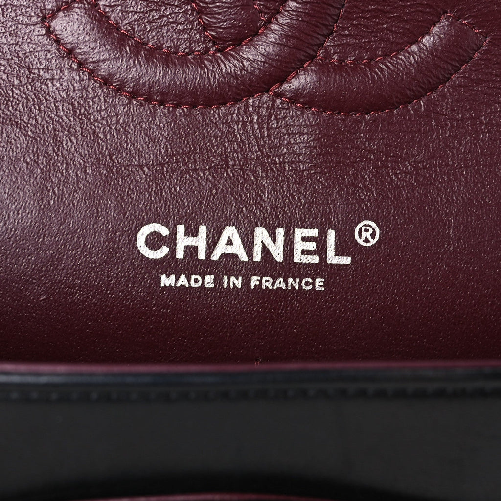 Lambskin Quilted Medium Double Flap Black Black wholesalehk.shop