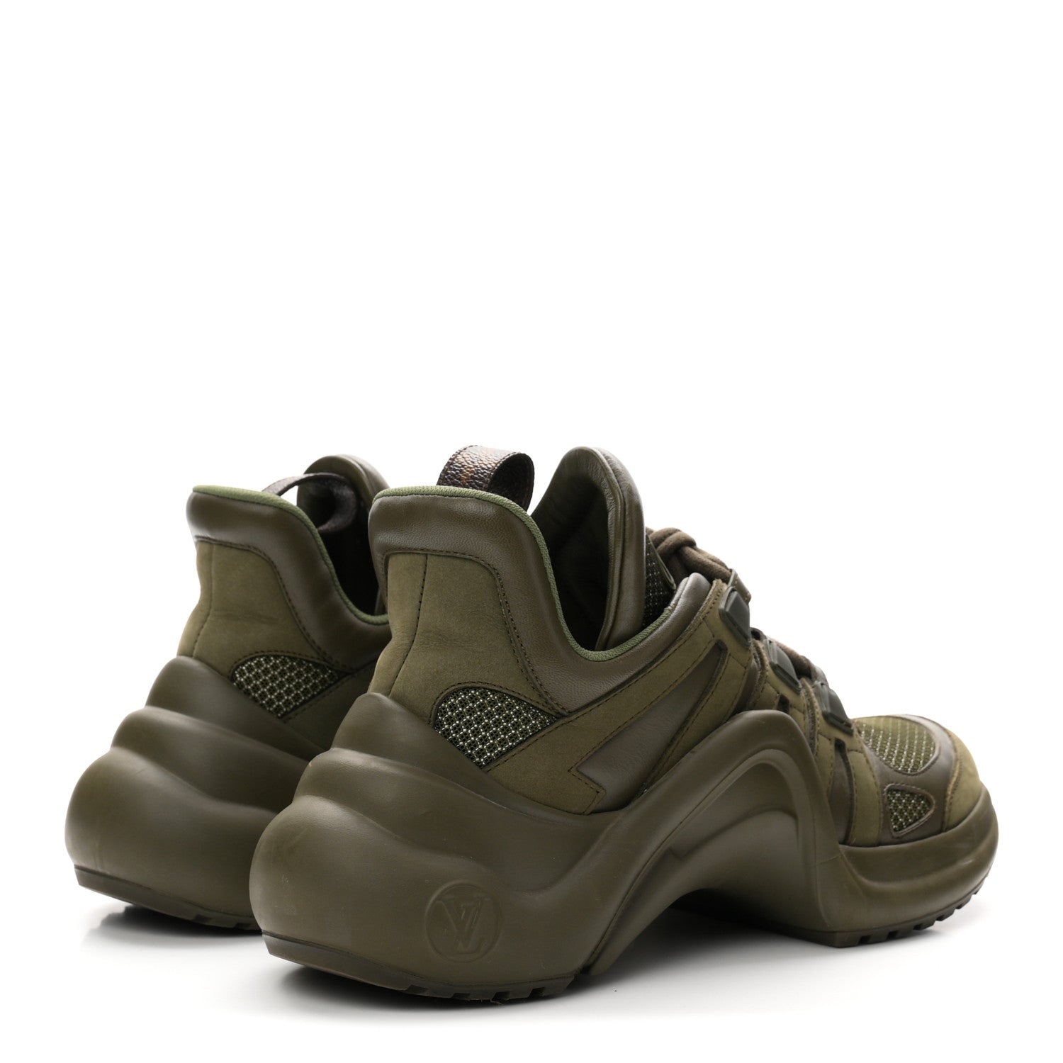 Calfskin Technical Nylon LV Archlight Sneakers 38 Green £¨ Direct shipment via from wholesalehk.shop