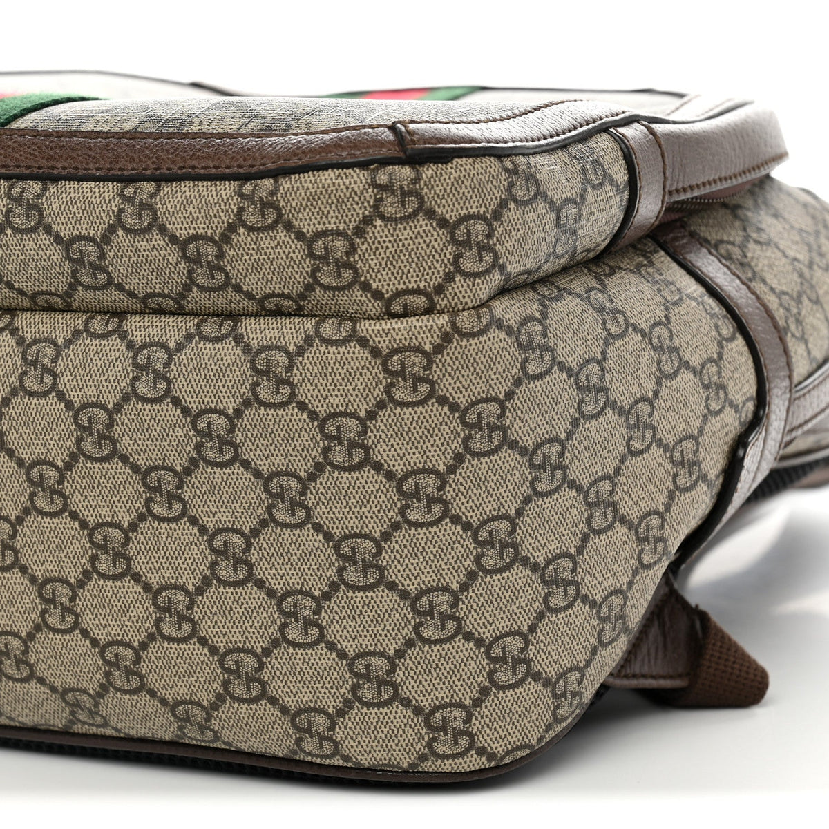 GG Supreme Monogram Medium Ophidia Day Backpack Brown wholesalehk.shop