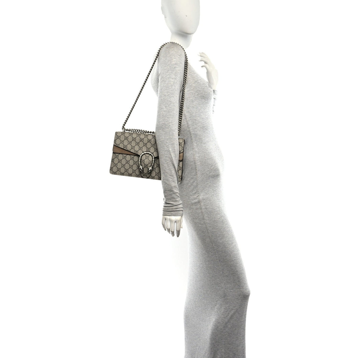 GG Supreme Monogram Small Dionysus Shoulder Bag Taupe wholesalehk.shop