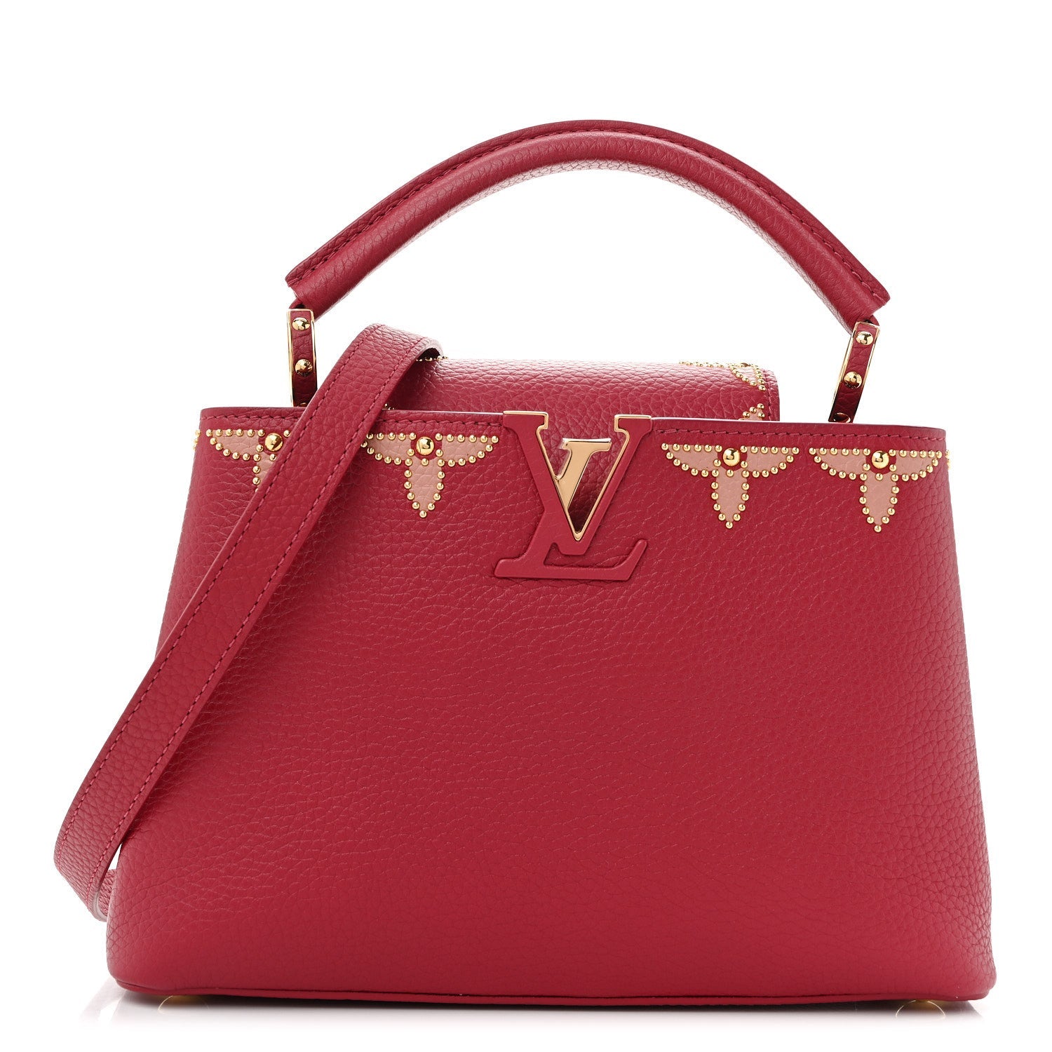 Taurillon Embellished Flower Capucines BB Dark Pink £¨ Direct shipment via from wholesalehk.shop