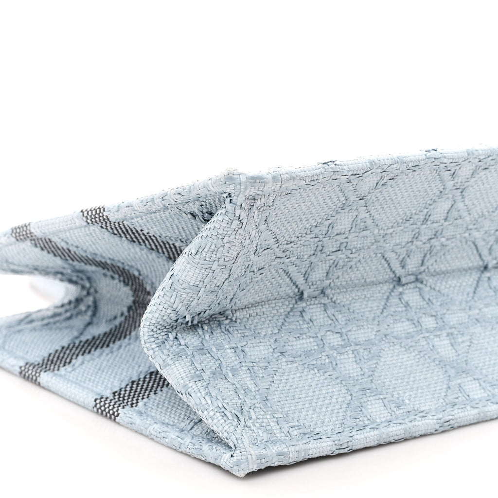 Raffia Cannage Medium Book Tote Blue £¨ Direct shipment via from wholesalehk.shop