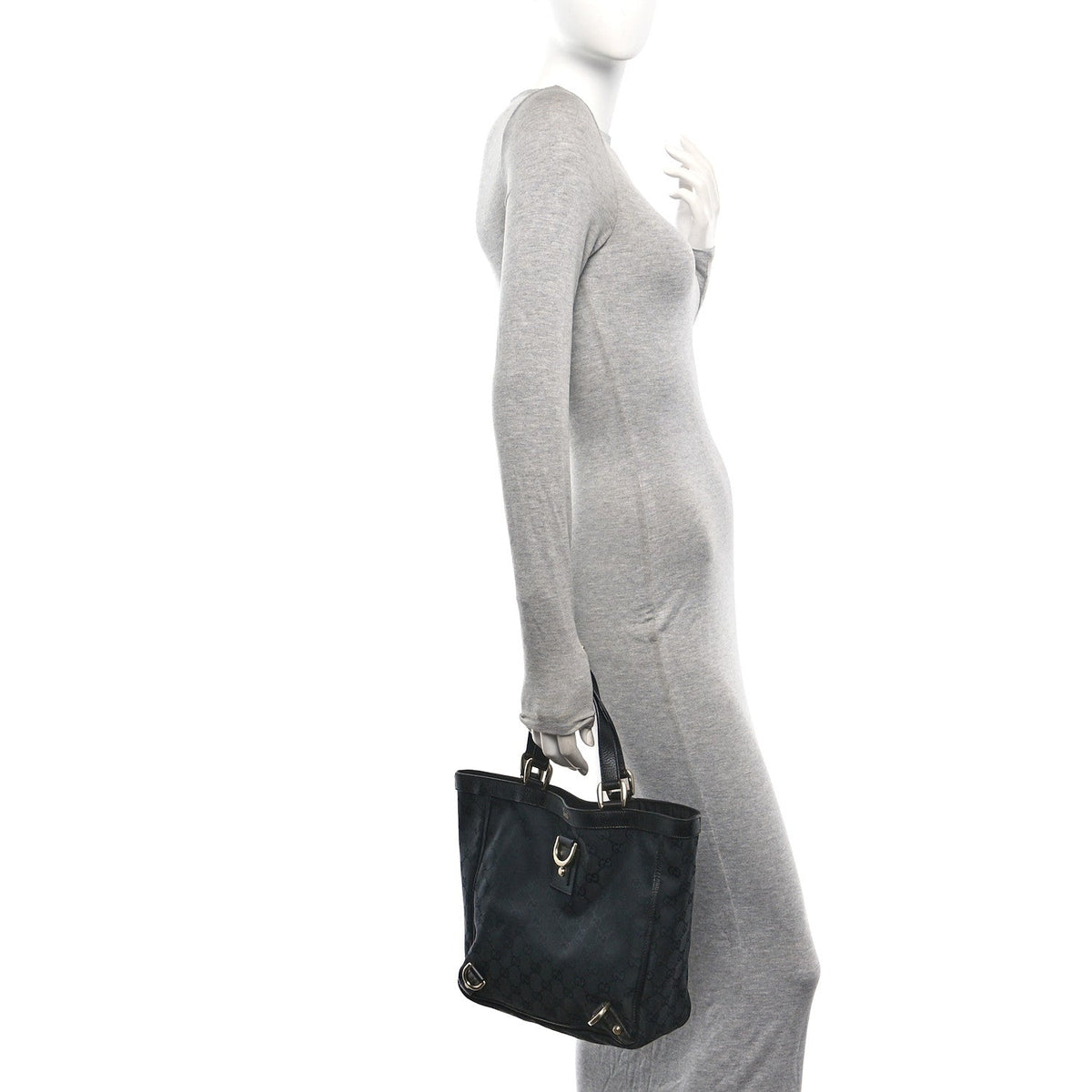 Monogram Small Abbey Tote Black wholesalehk.shop