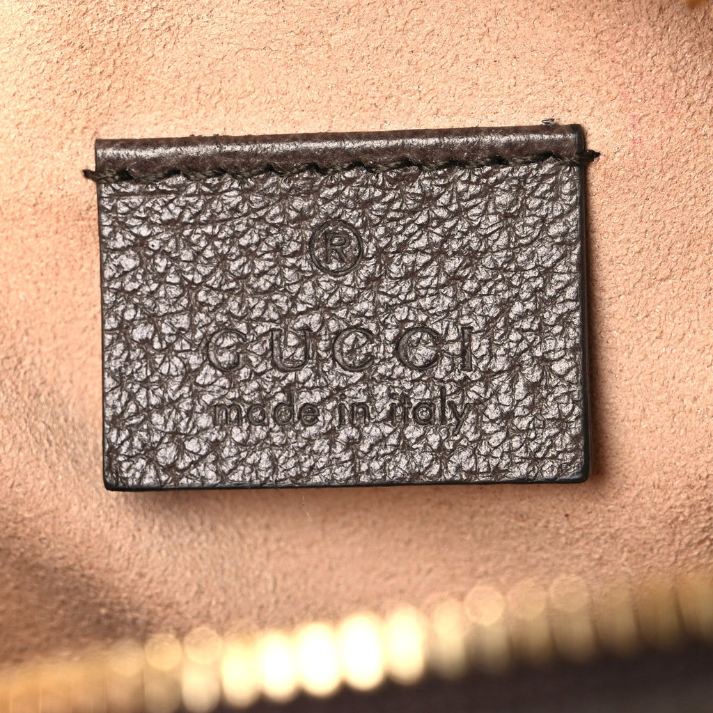 GG Supreme Monogram Web Mini Ophidia Round Shoulder Bag Brown wholesalehk.shop