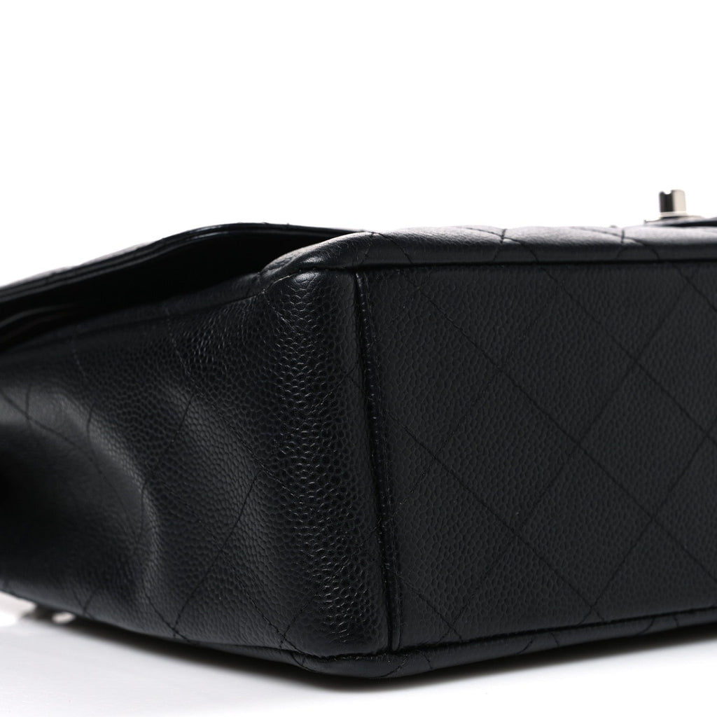 Caviar Quilted Maxi Double Flap Black wholesalehk.shop