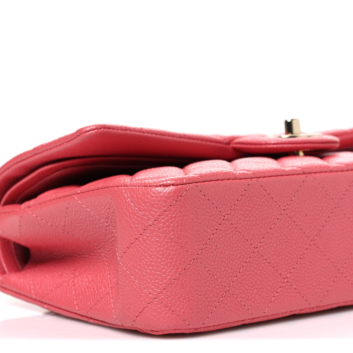 Caviar Quilted Medium Double Flap Pink wholesalehk.shop