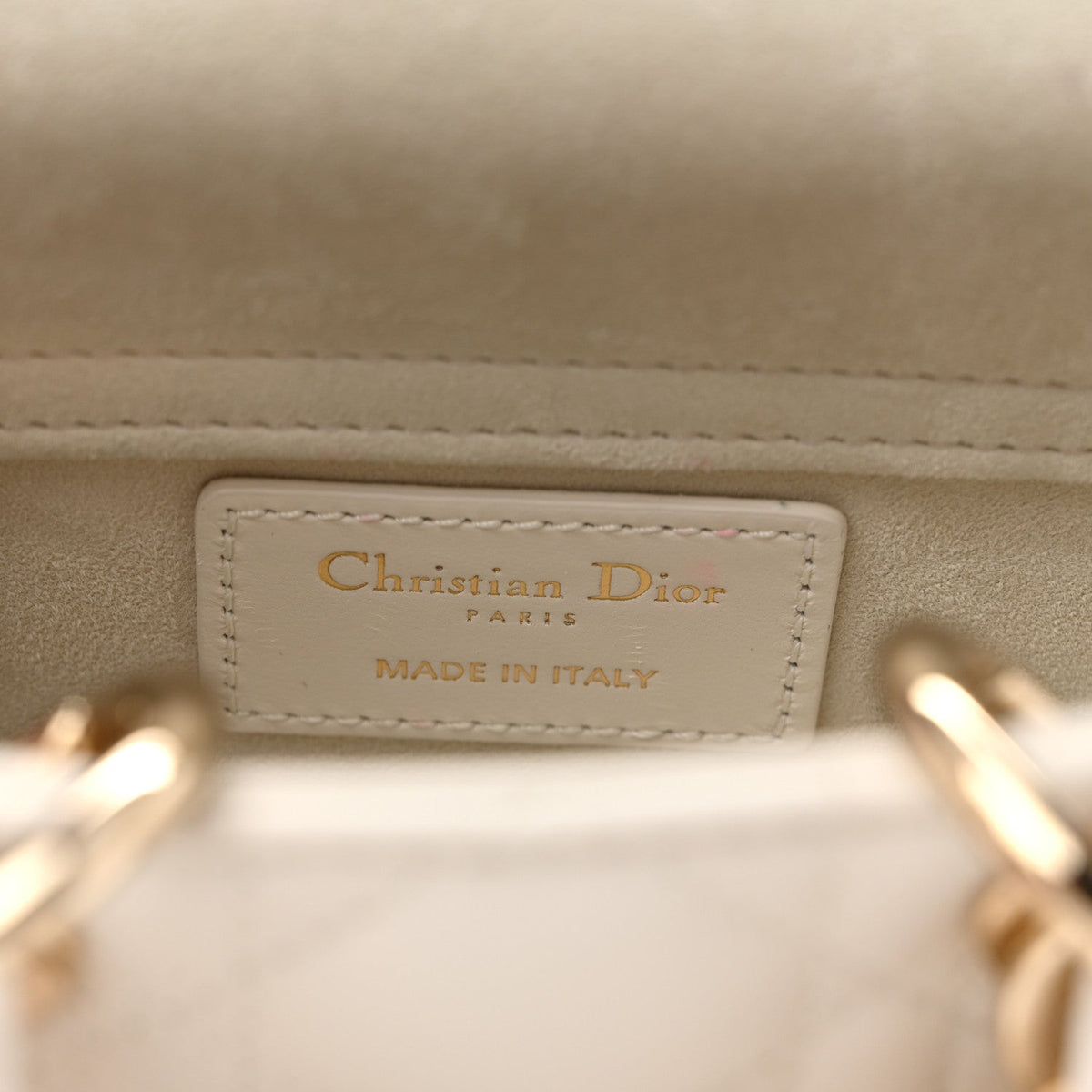 Lambskin Cannage Micro Lady D-Joy Latte wholesalehk.shop