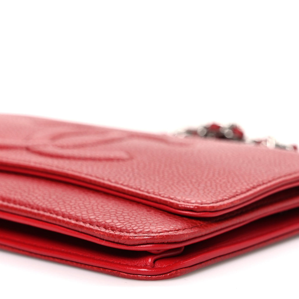 Caviar Timeless CC Wallet on Chain WOC Red wholesalehk.shop