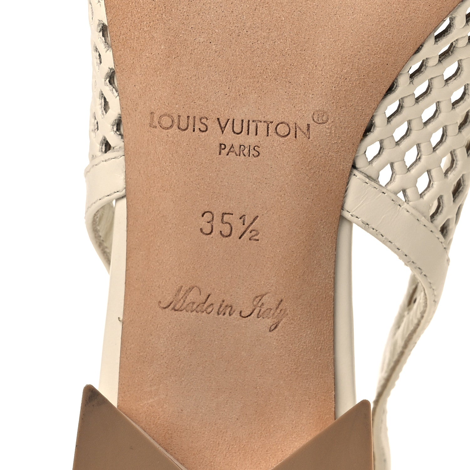 Calfskin Perforated Shake Slingback Pumps 35.5 Creme Beige £¨ Direct shipment via from wholesalehk.shop