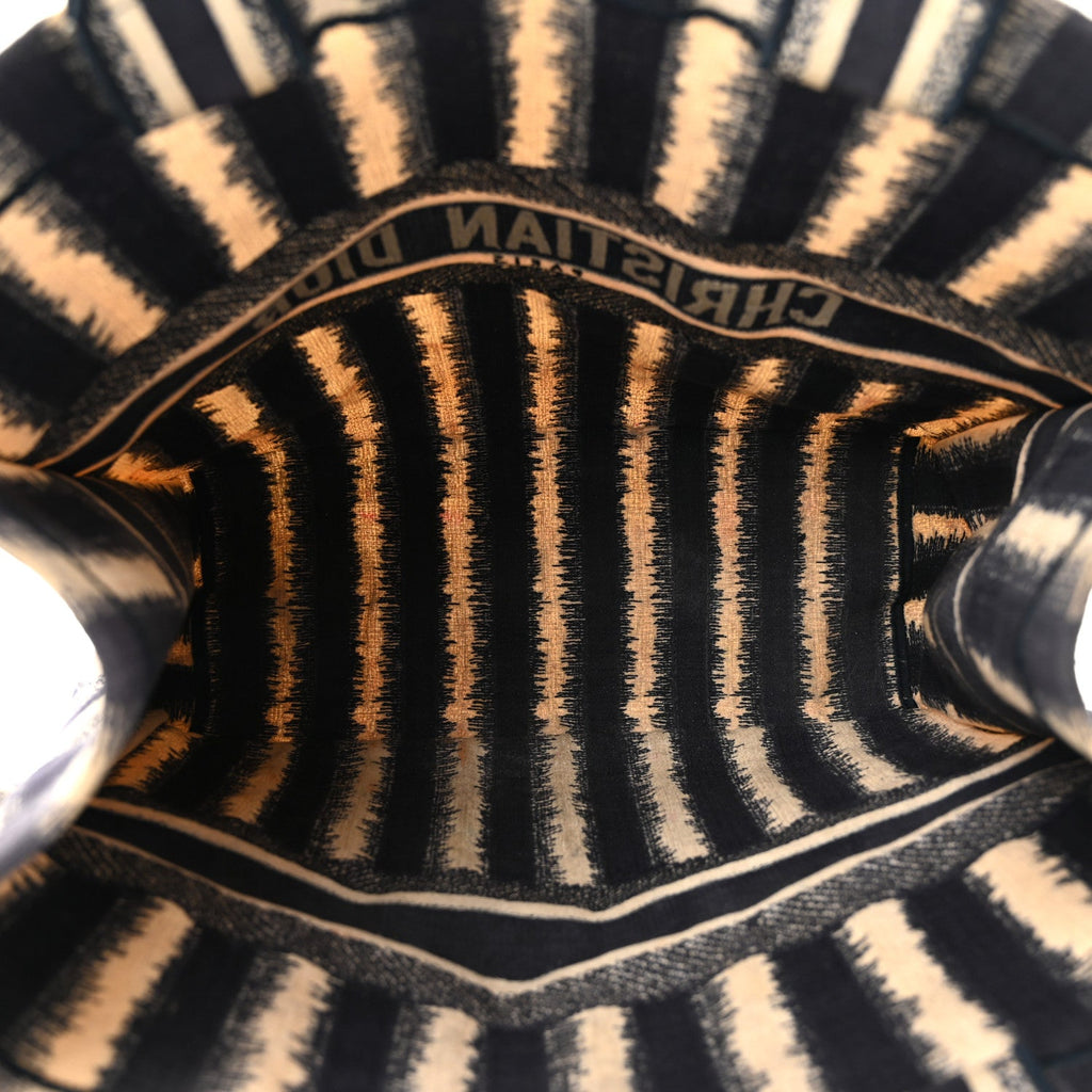 Canvas Embroidered Large Striped Book Tote Navy £¨ Direct shipment via from wholesalehk.shop