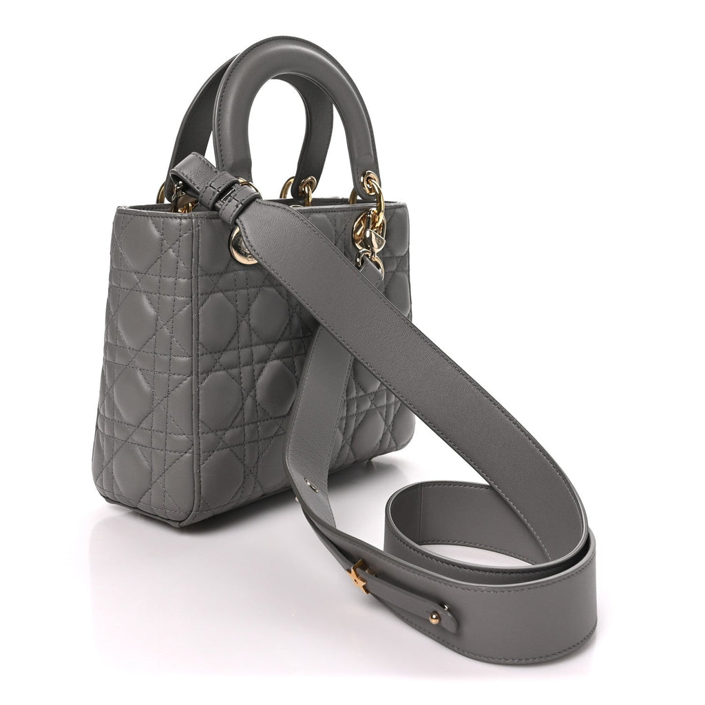 Lambskin Cannage Small My ABCDior Lady Dior Grey wholesalehk.shop
