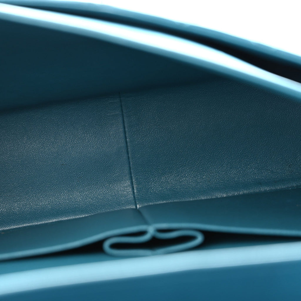 Lambskin Quilted Maxi Double Flap Turquoise wholesalehk.shop