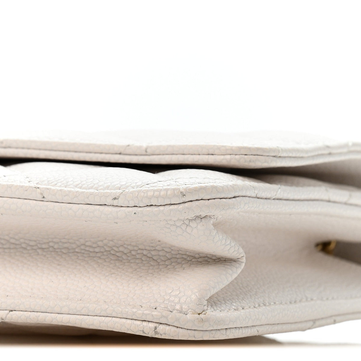 Caviar Quilted CC Turnlock Wallet On Chain WOC White wholesalehk.shop