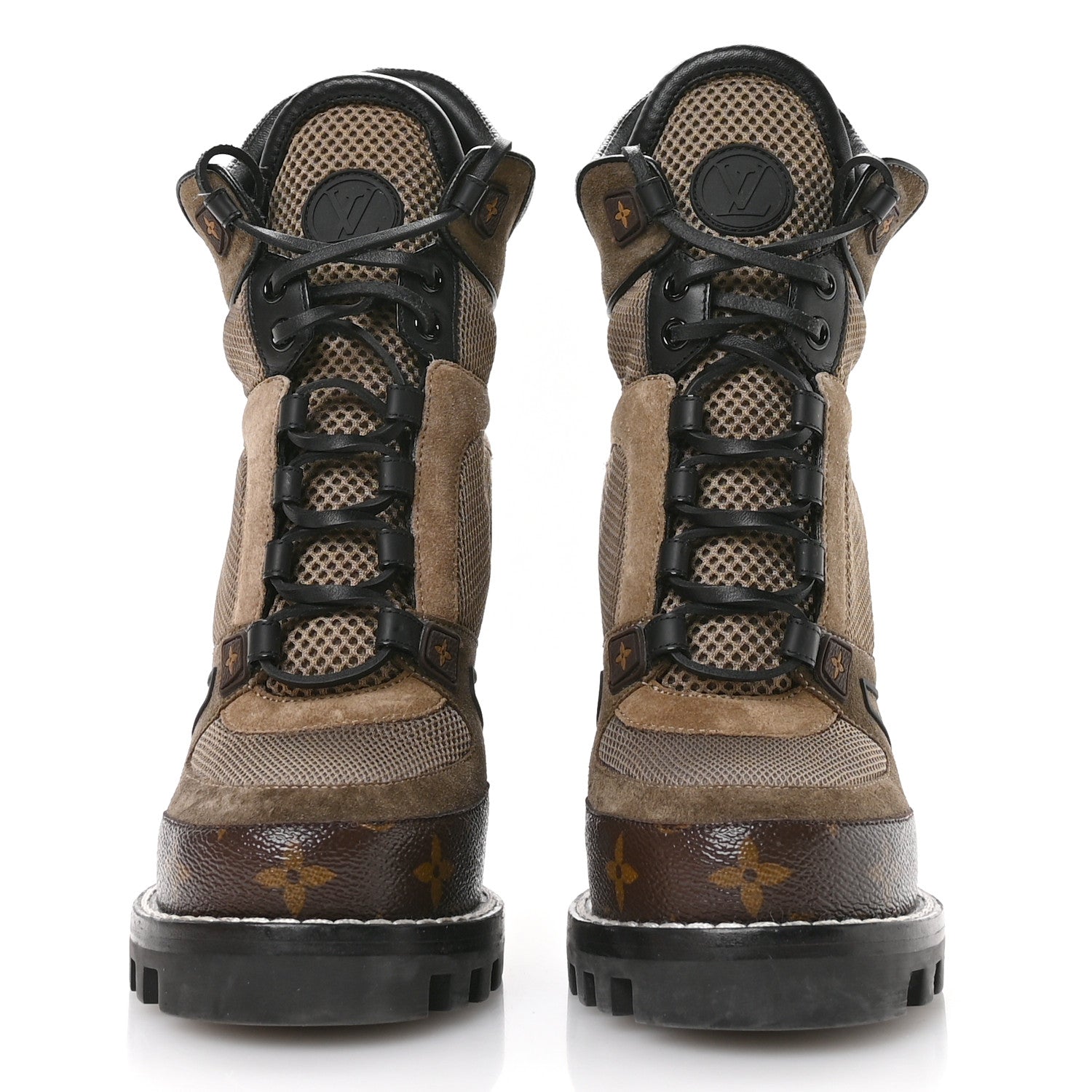 Suede Calfskin Monogram Star Trail Ankle Boots 38.5 Khaki £¨ Direct shipment via from wholesalehk.shop