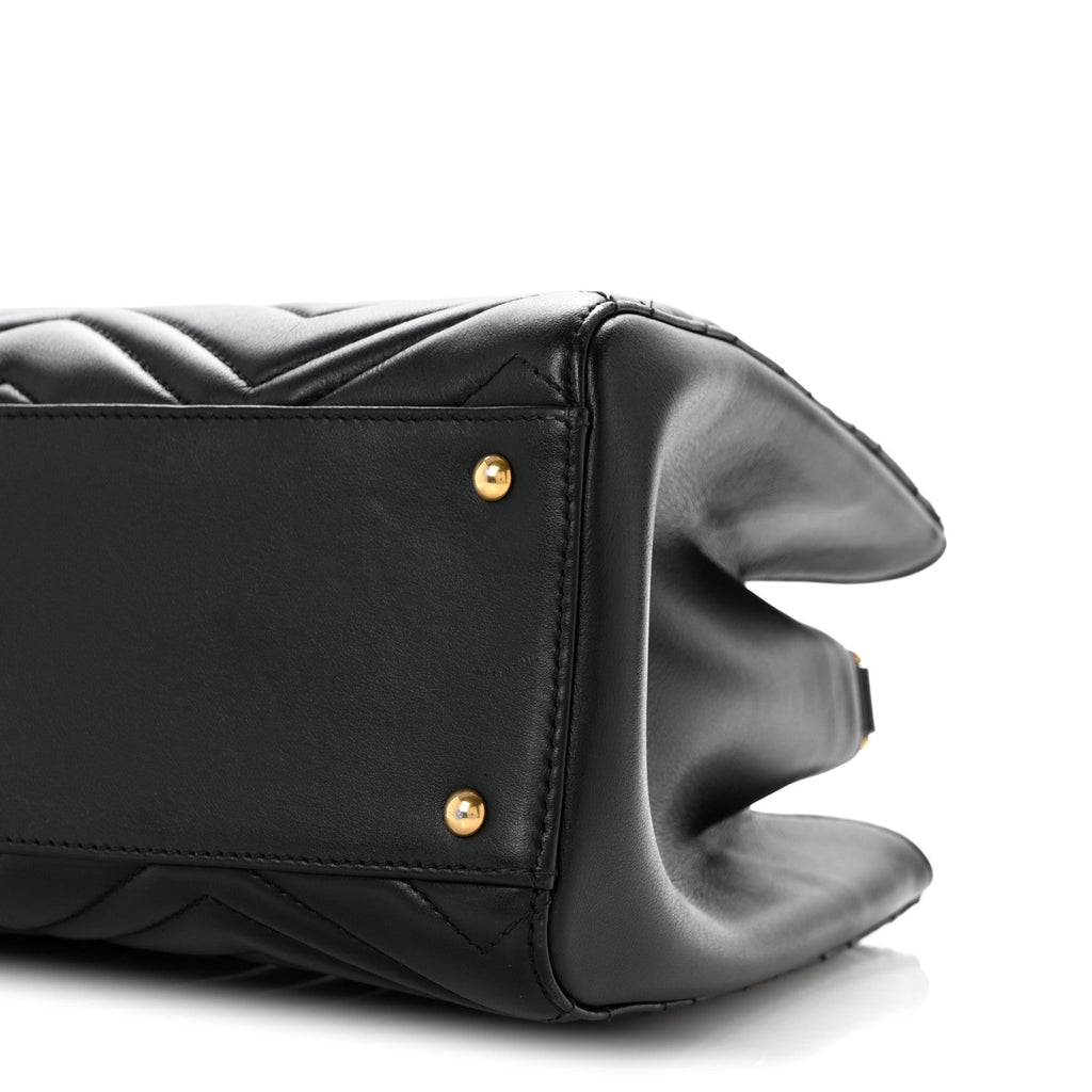 Calfskin Matelasse Small GG Marmont Tote Black wholesalehk.shop