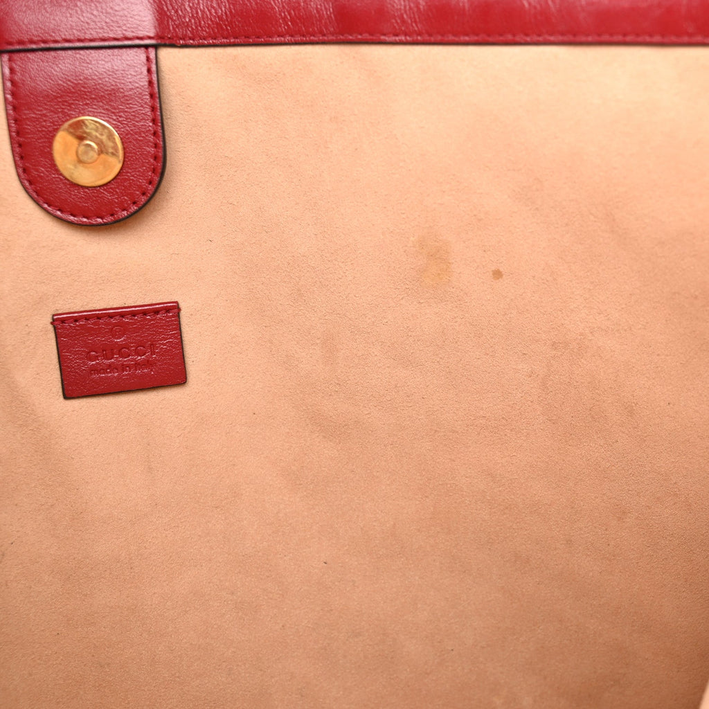 Tweed GG Monogram Large Rajah Chain Tote White Black Romantic Cherry wholesalehk.shop