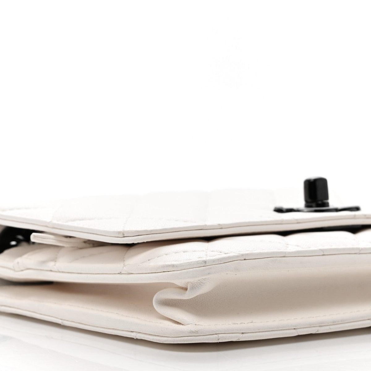Lambskin Quilted Mini Trendy CC Wallet On Chain WOC White wholesalehk.shop
