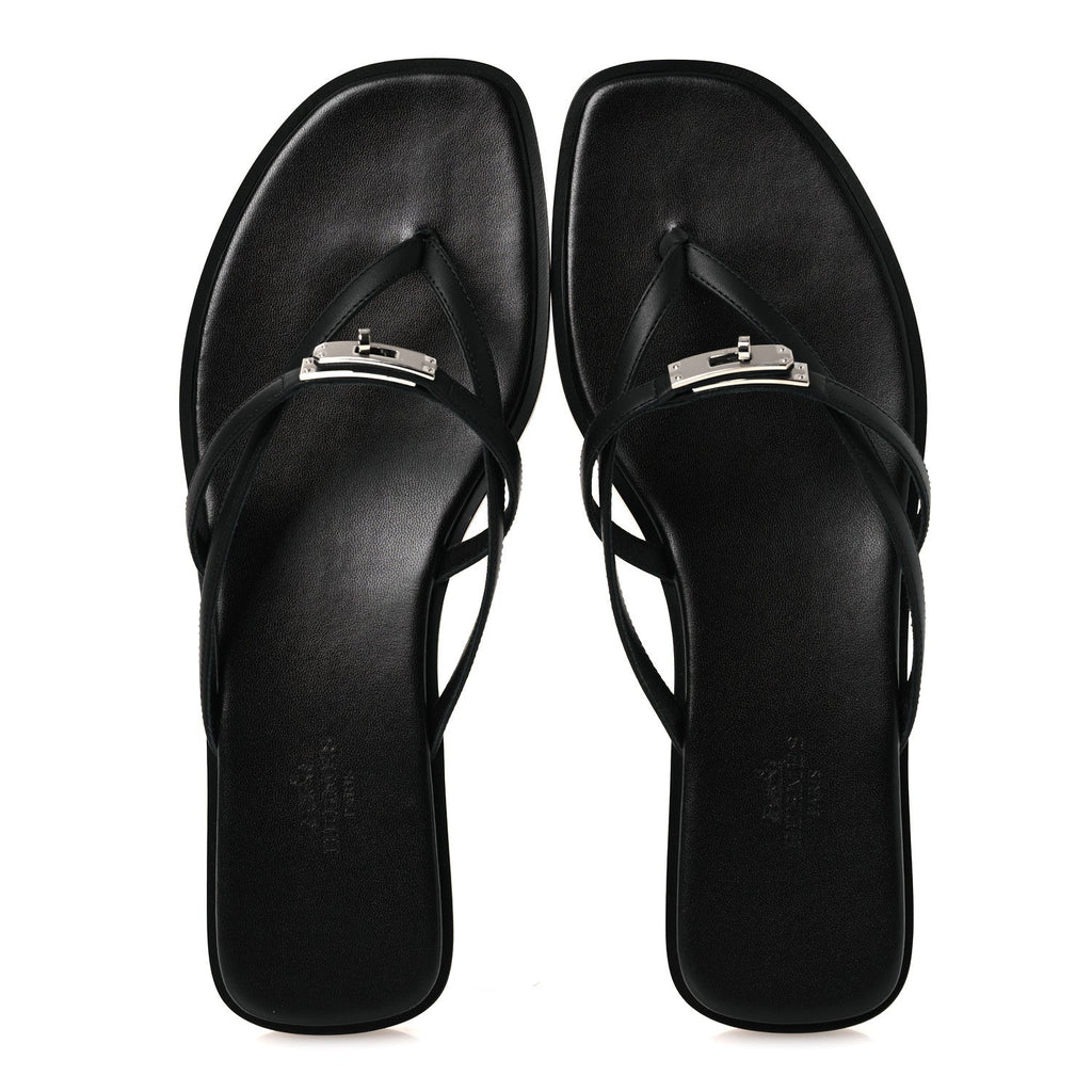 Calfskin Miss Sandals 39 Black wholesalehk.shop