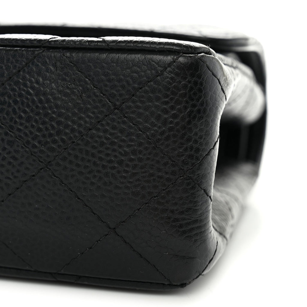 Caviar Quilted Small Double Flap Black wholesalehk.shop