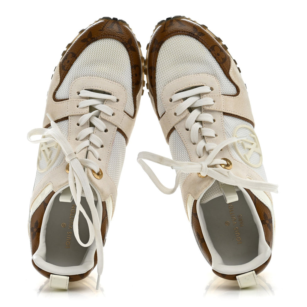 Calfskin Monogram Run Away Sneakers 36.5 White £¨ Direct shipment via from wholesalehk.shop