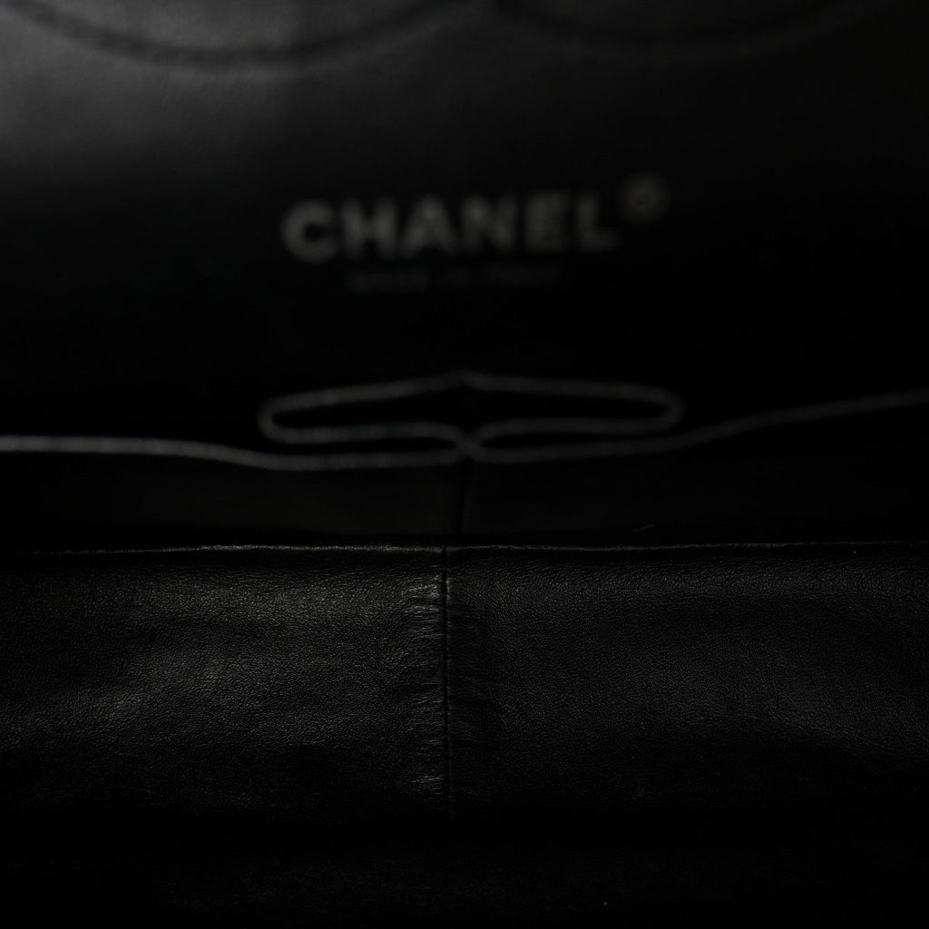 Patent Quilted Jumbo Double Flap Black wholesalehk.shop