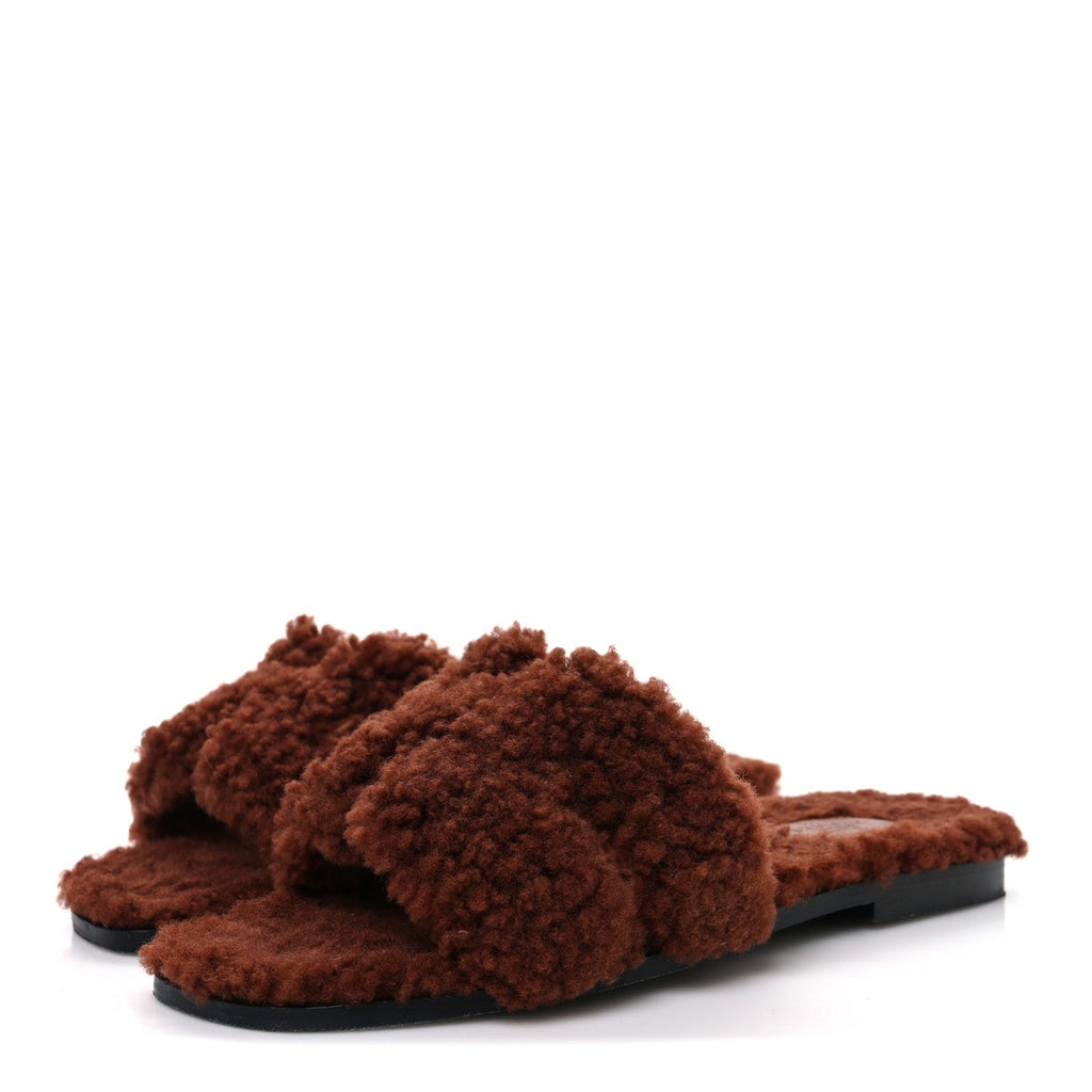 Woolskin Oran Sandals 37.5 Cognac wholesalehk.shop