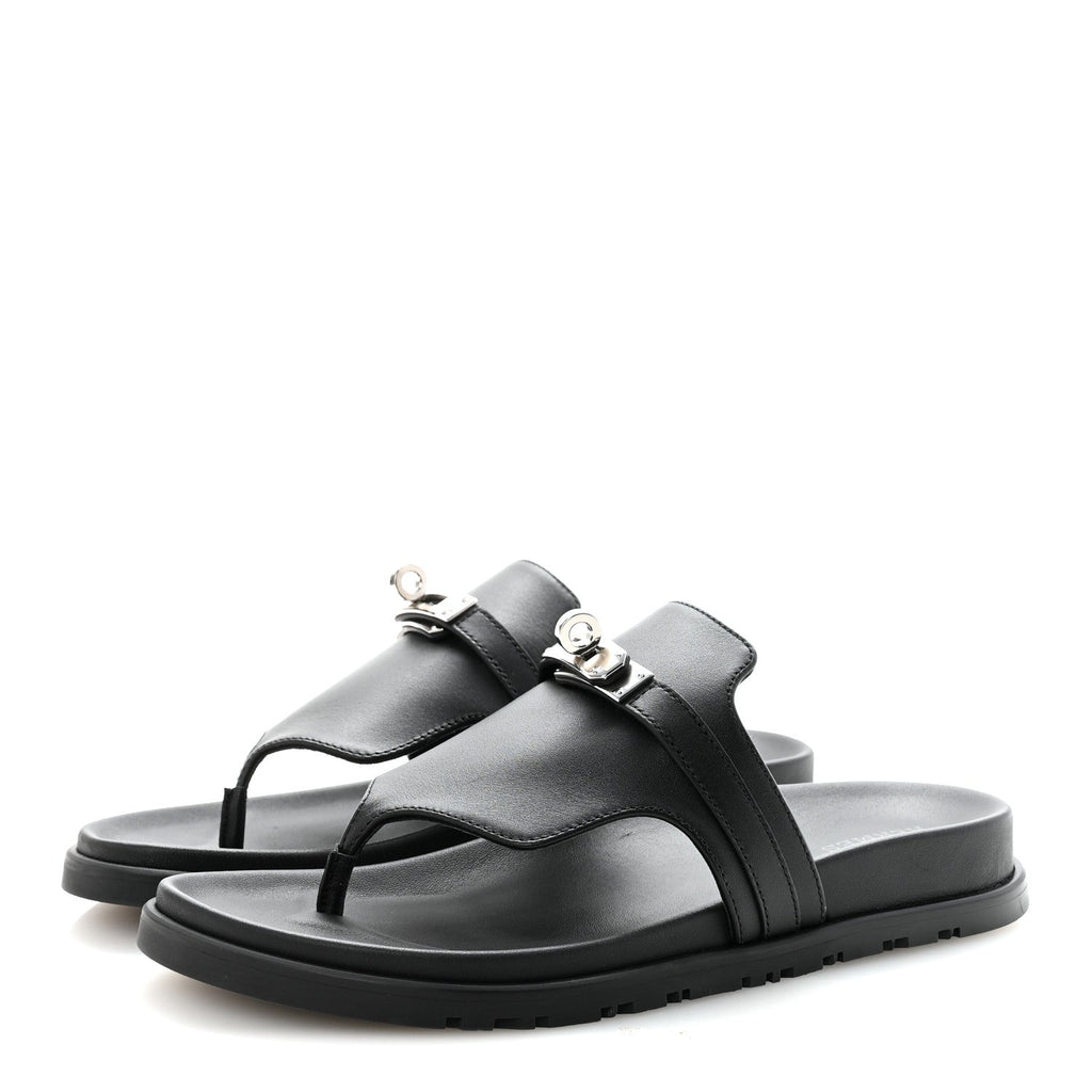 Calfskin Womens Empire Sandals 38 Black wholesalehk.shop