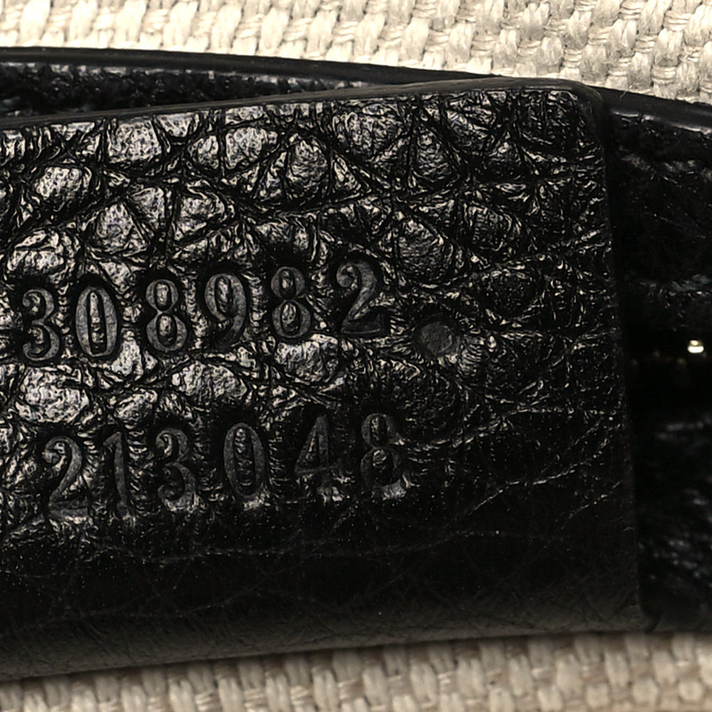 Pebbled Calfskin Medium Soho Chain Shoulder Bag Black wholesalehk.shop