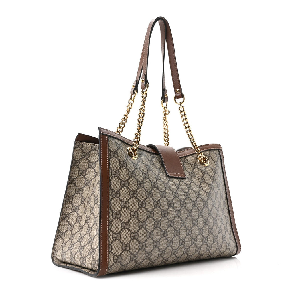GG Supreme Monogram Medium Padlock Tote Beige Cuir £¨ Direct shipment via from wholesalehk.shop