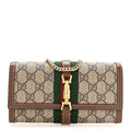 GG Supreme Monogram Azalea Calfskin Web Jackie 1961 Chain Wallet Beige Ebony Brown Sugar £¨ Direct shipment via from wholesalehk.shop