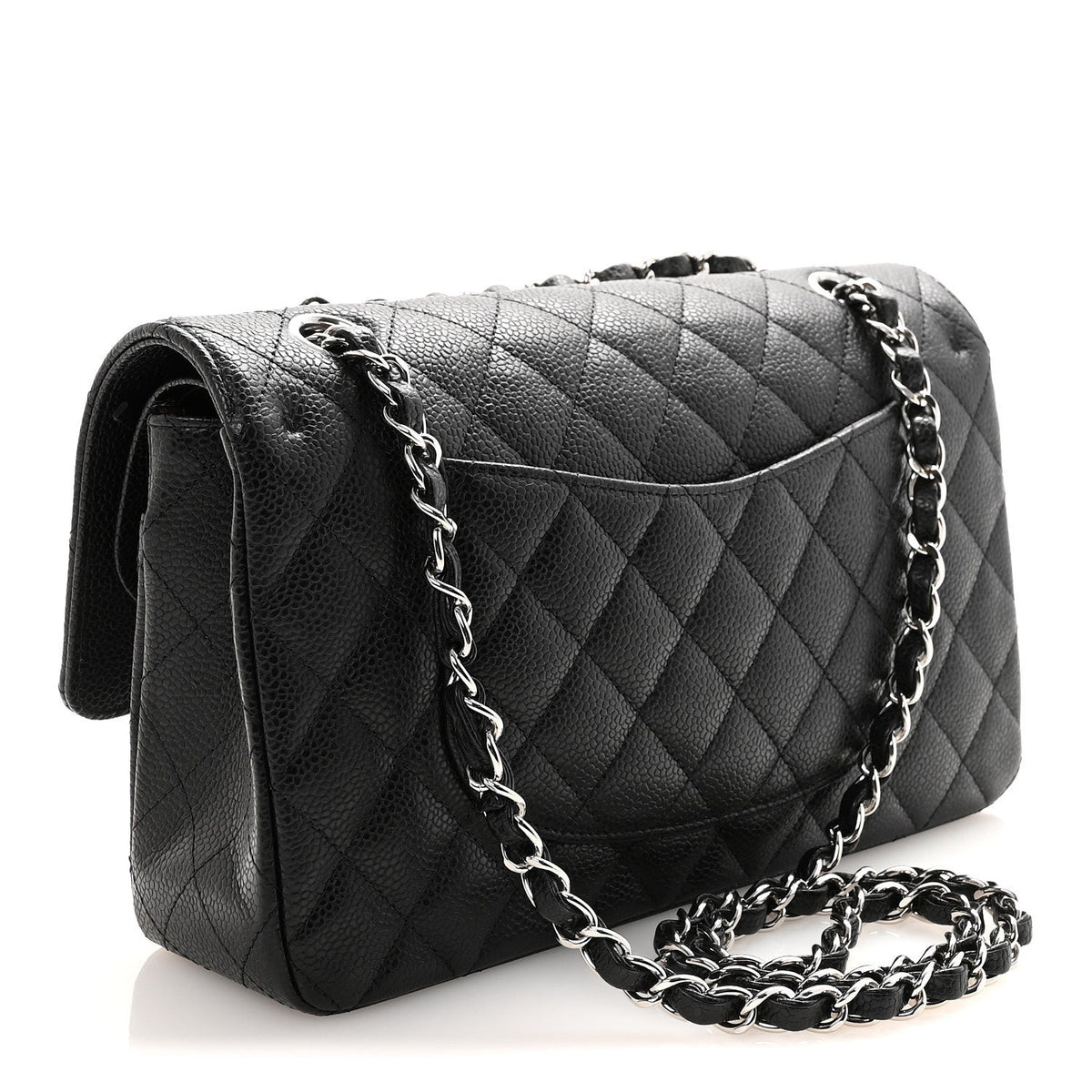 Caviar Quilted Medium Double Flap Black wholesalehk.shop