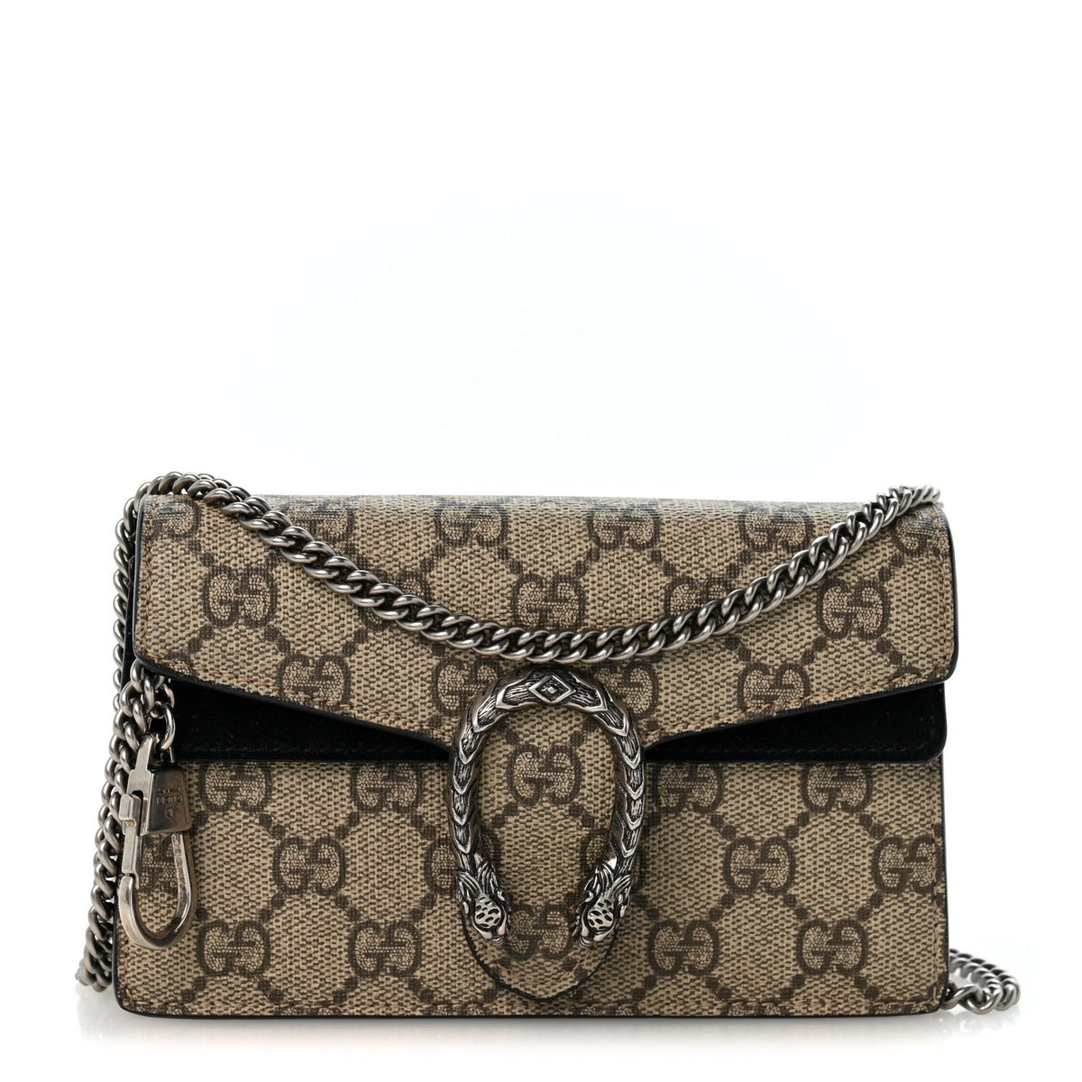 GG Supreme Monogram Super Mini Dionysus Shoulder Bag Black wholesalehk.shop