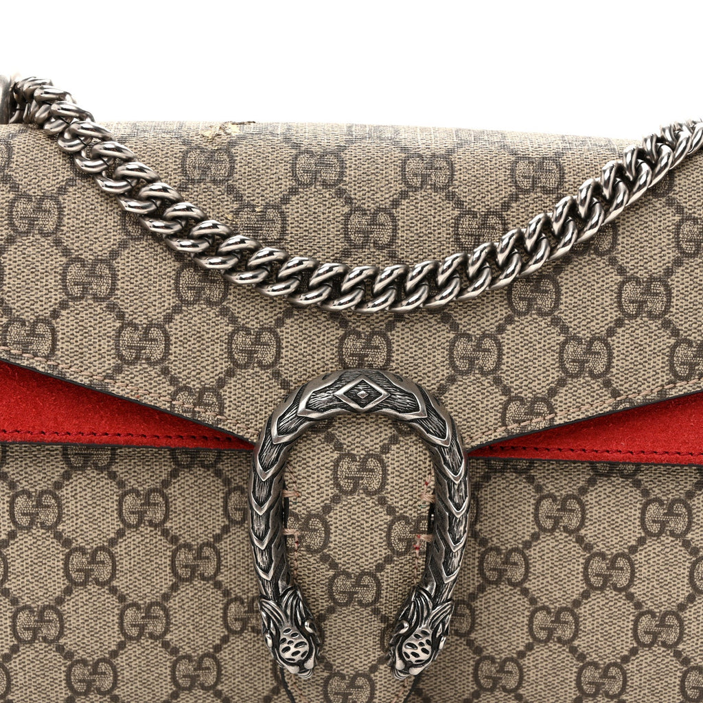 GG Supreme Monogram Small Dionysus Shoulder Bag Red wholesalehk.shop