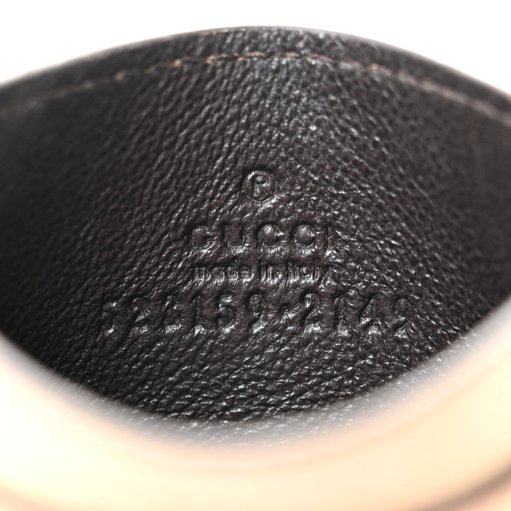 GG Supreme Monogram Textured Dollar Calfskin Web Ophidia Card Holder Beige Mystic White Oatmeal wholesalehk.shop