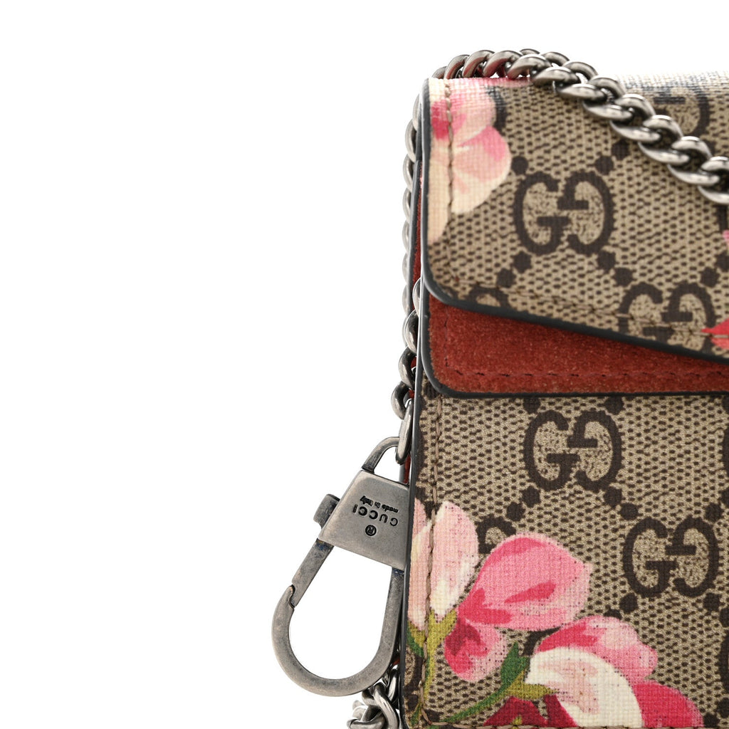 GG Supreme Monogram Blooms Super Mini Dionysus Shoulder Bag Beige Multicolor Dry Rose Beige Multicolor Dry Rose wholesalehk.shop
