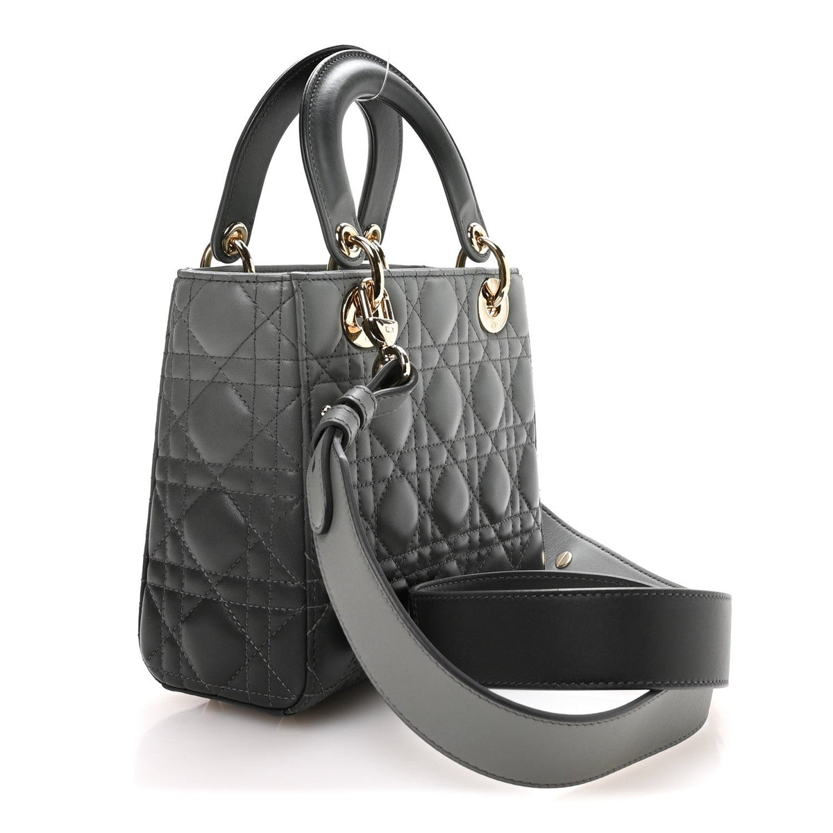 Lambskin Cannage Gradient Small My ABCDior Lady Dior Grey wholesalehk.shop