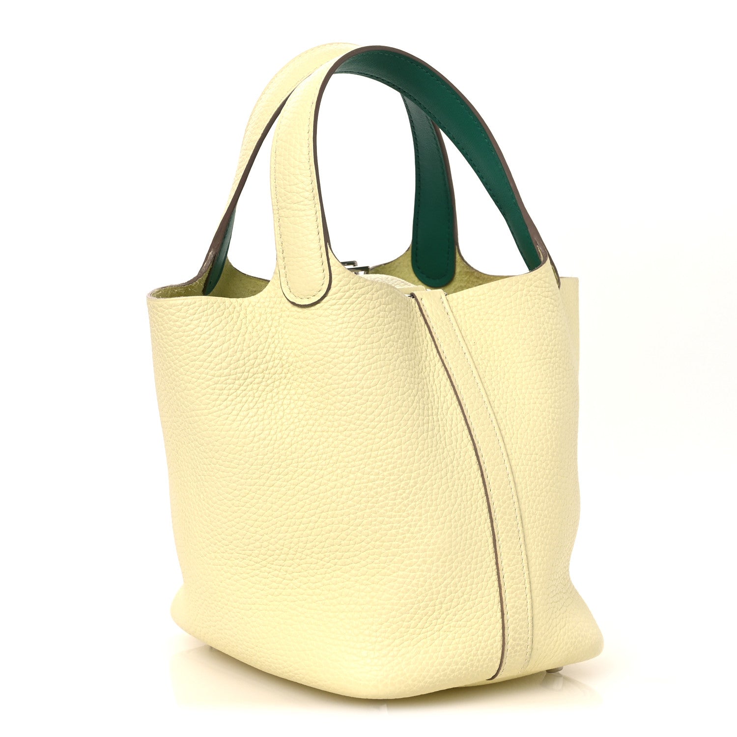 Taurillon Clemence Swift Eclat Picotin Lock 18 PM Jaune Milton Vert Vertigo £¨ Direct shipment via from wholesalehk.shop