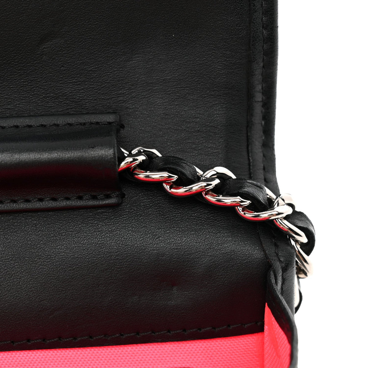 Calfskin Quilted Cambon Wallet on Chain WOC Black wholesalehk.shop