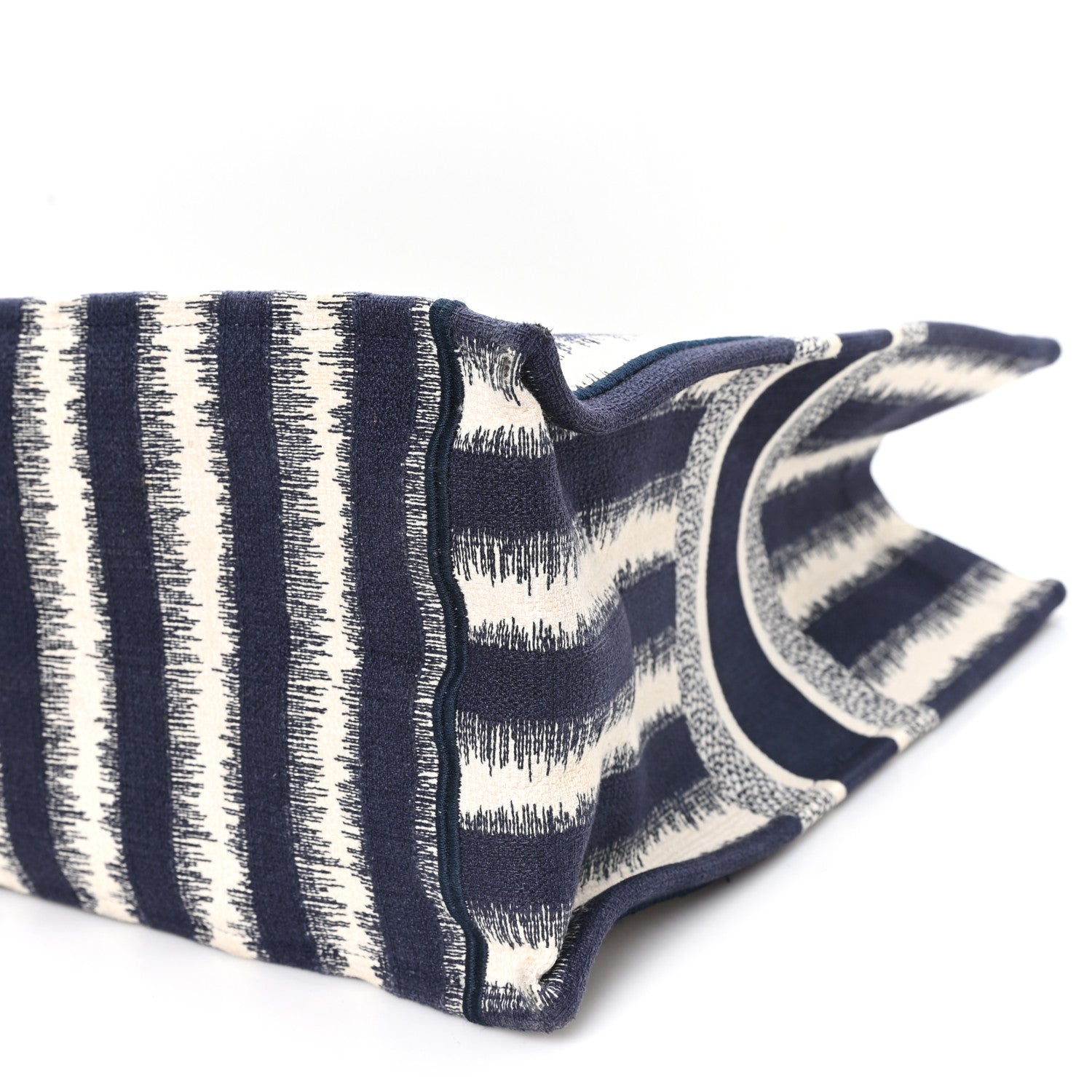 Canvas Embroidered Large Striped Book Tote Navy £¨ Direct shipment via from wholesalehk.shop