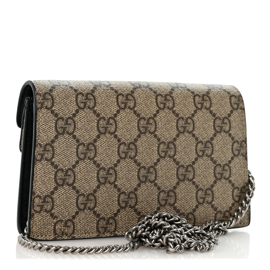 GG Supreme Monogram Super Mini Dionysus Shoulder Bag Black wholesalehk.shop