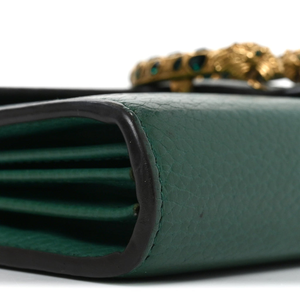 Calfskin Mini Dionysus Chain Wallet Emerald wholesalehk.shop