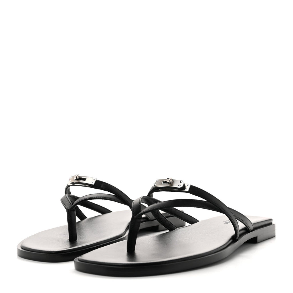 Calfskin Miss Sandals 38 Black wholesalehk.shop