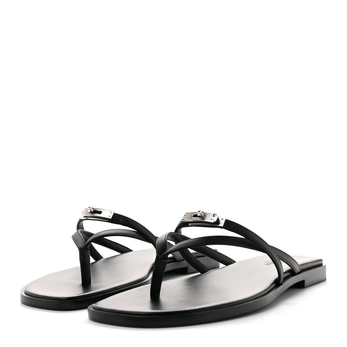Calfskin Miss Sandals 38 Black wholesalehk.shop