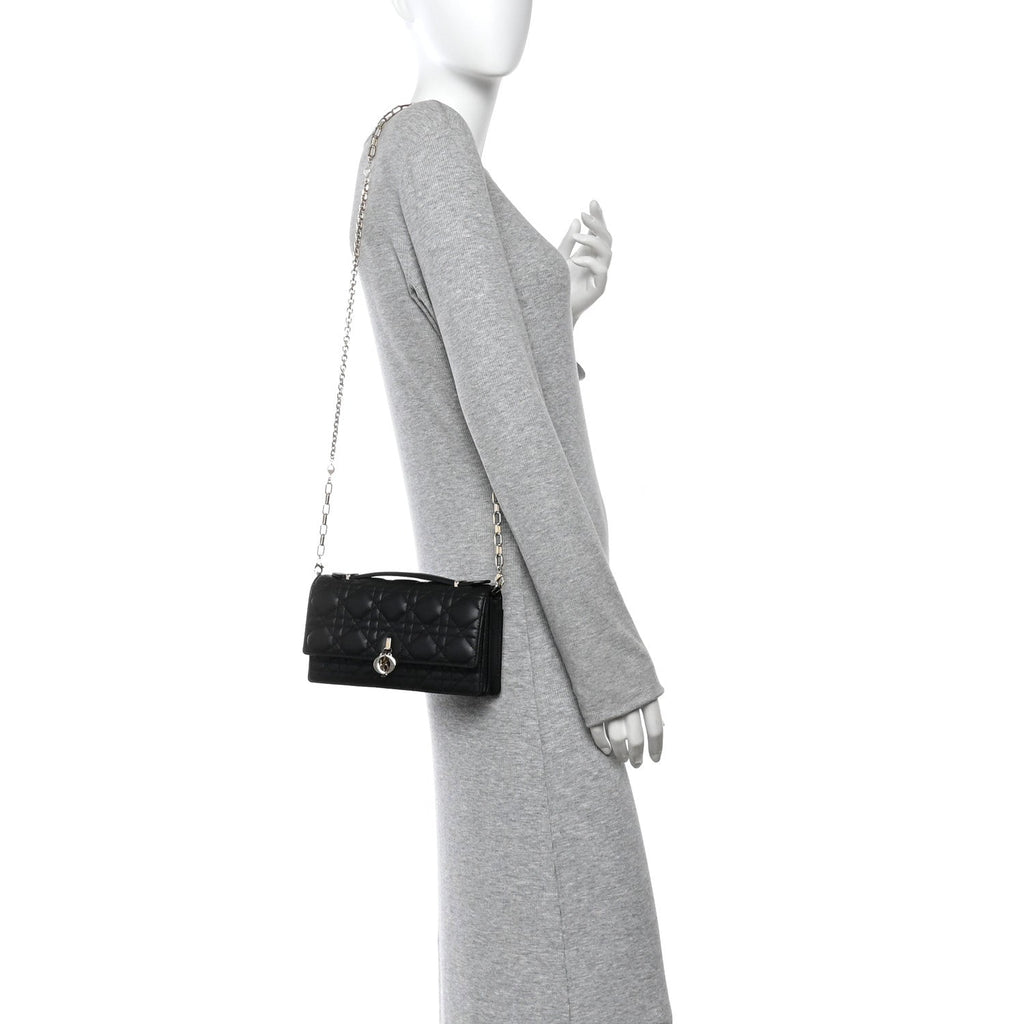 Lambskin Cannage Mini My Dior Bag Black wholesalehk.shop