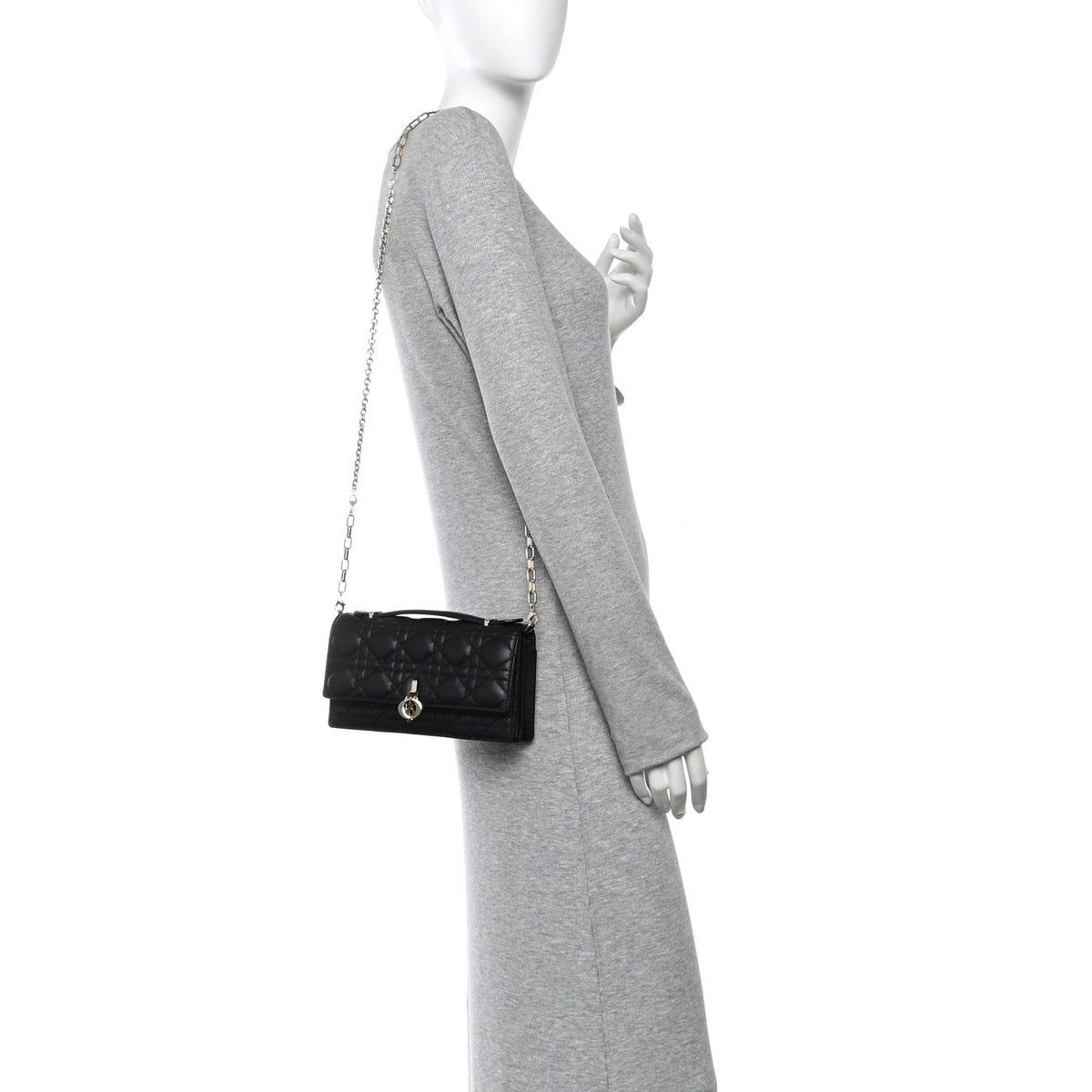 Lambskin Cannage Mini My Dior Bag Black wholesalehk.shop