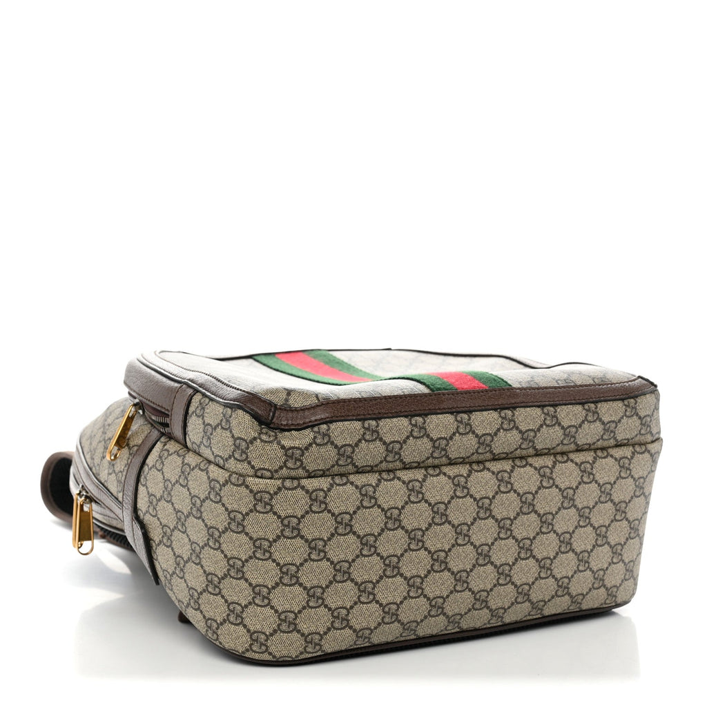 GG Supreme Monogram Medium Ophidia Day Backpack Brown wholesalehk.shop