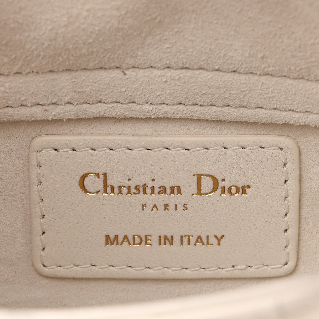 Lambskin Cannage Dioramour Micro Lady D-Joy Latte wholesalehk.shop